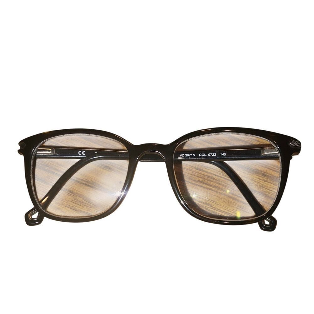 Ermenegildo Zegna Brown VZ3671N 49-20-140 RX Logo Eyeglasses Frames Italy
